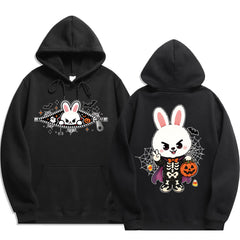 SKZ Halloween Printed Black Hoodie