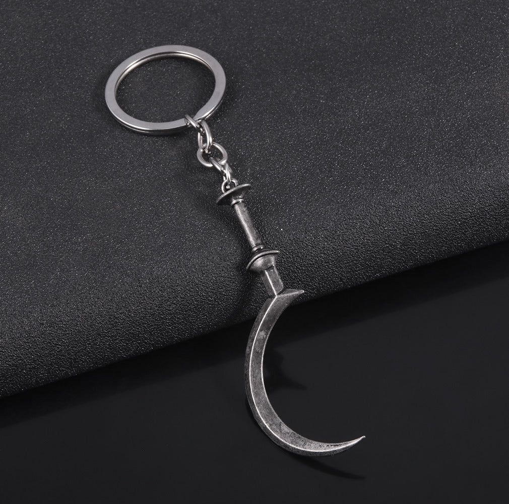 Game Sickle Keychain Pendant