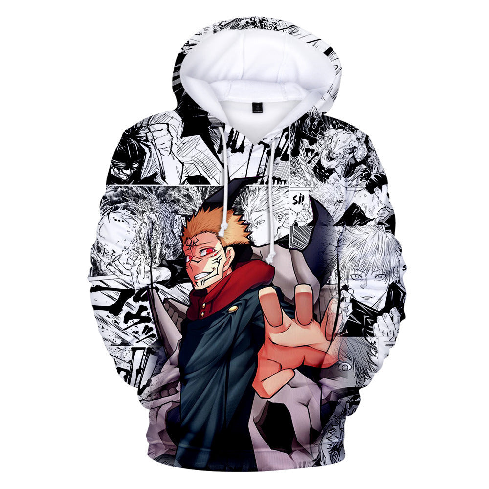 Unisex Anime 3D Printed Loose Pullover Hoodie