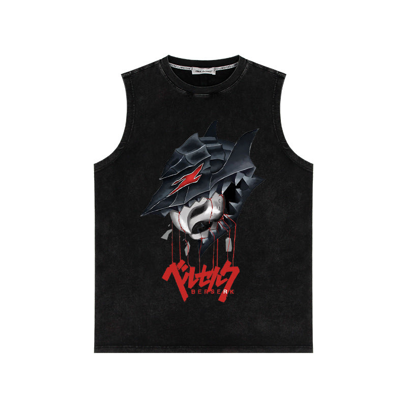 Retro Men's Anime Loose Sleeveless Vest