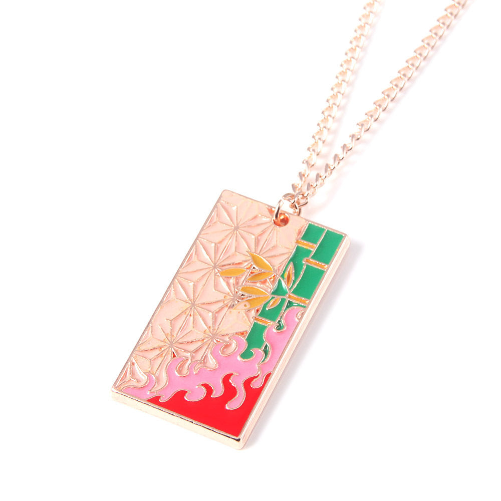 Chic Anime Tanjiro Metal Pendant Necklace