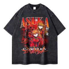 Vintage Washed Anime EVA T-shirt