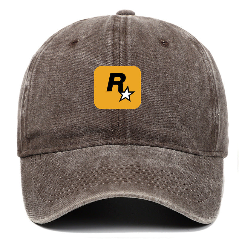 Game R Star Print Washed Baseball Cap