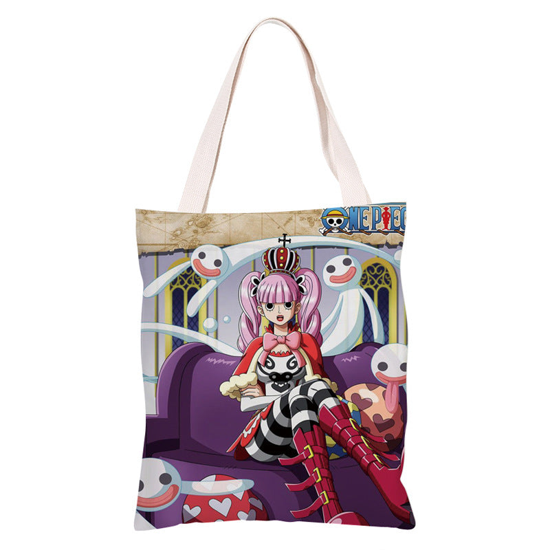 Trendy Anime Canvas Shoulder Bag