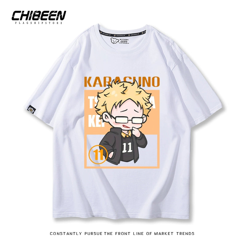 Hinata Anime Print Casual Cotton T-shirt
