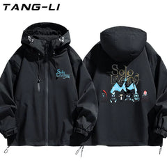 Men's Anime Graphic Print Hooded Jacket