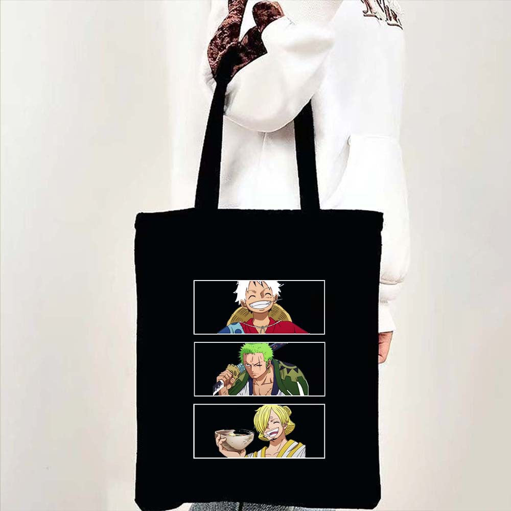 Luffy Printed Canvas Shoulder Tote Bag