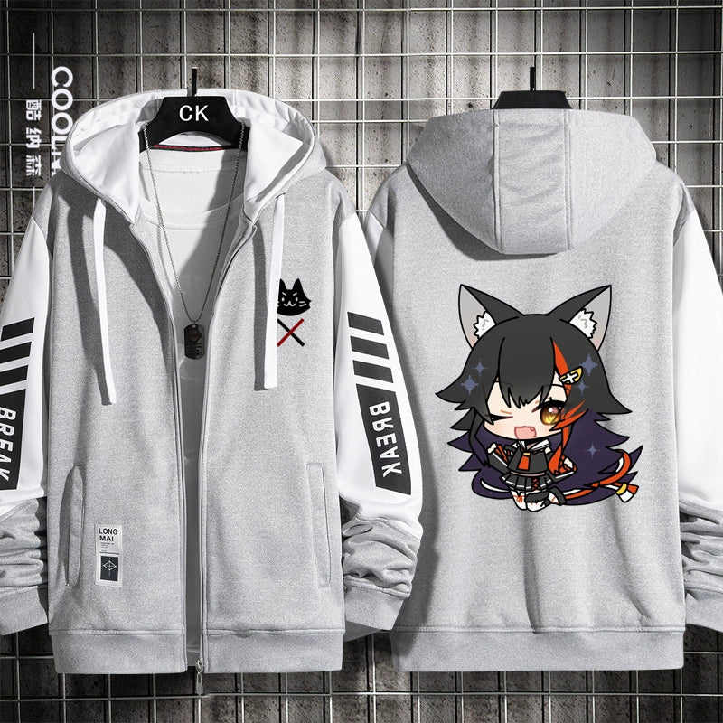 Trendy Vtuber Anime Zipper Cardigan Hoodie
