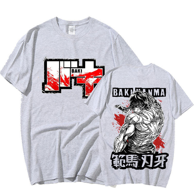 Men's Anime Baki Printed Loose T-Shirt