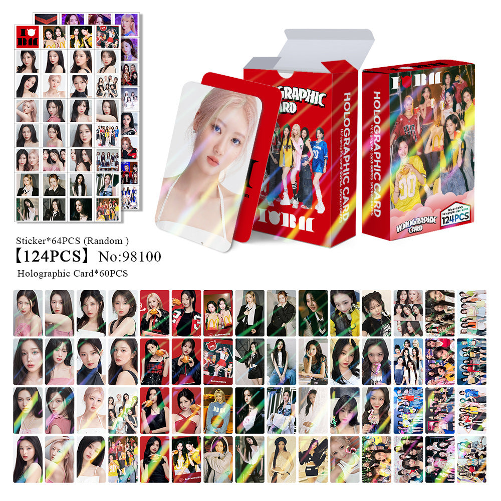 124pcs KPOP Holographic Cards