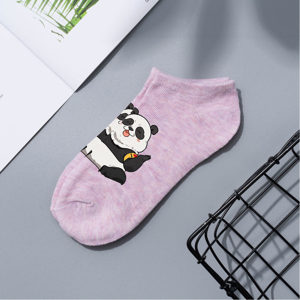 Casual Anime Cotton Breathable Boat Socks