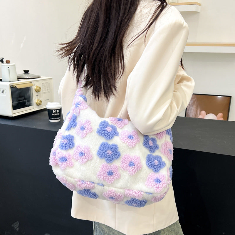 Daisy Plush Shoulder Bag