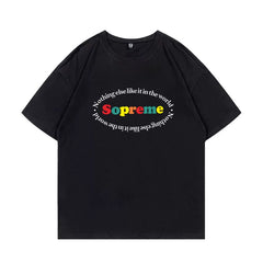 BAEKHYUN Round Neck Casual Letter T-shirt