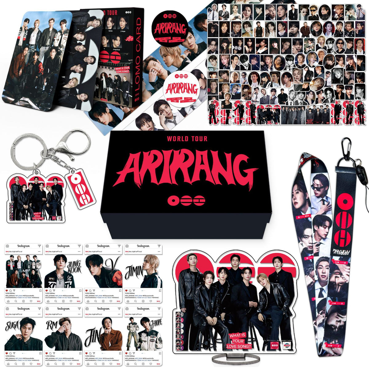 BTS Album ARIRANG Photocard Keyring Sticker Gift Box