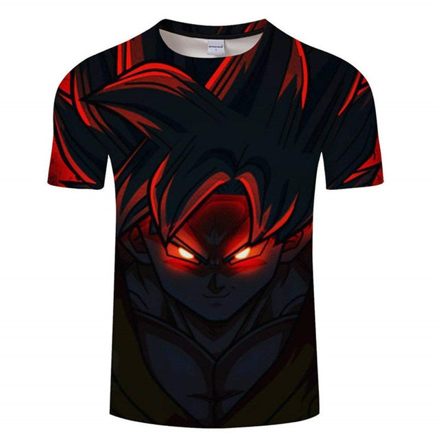 Unisex Anime Digital Print Short-sleeved T-shirt