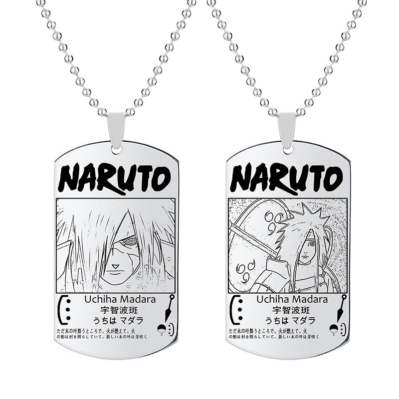 Trendy Sasuke Tag Pendant Necklace