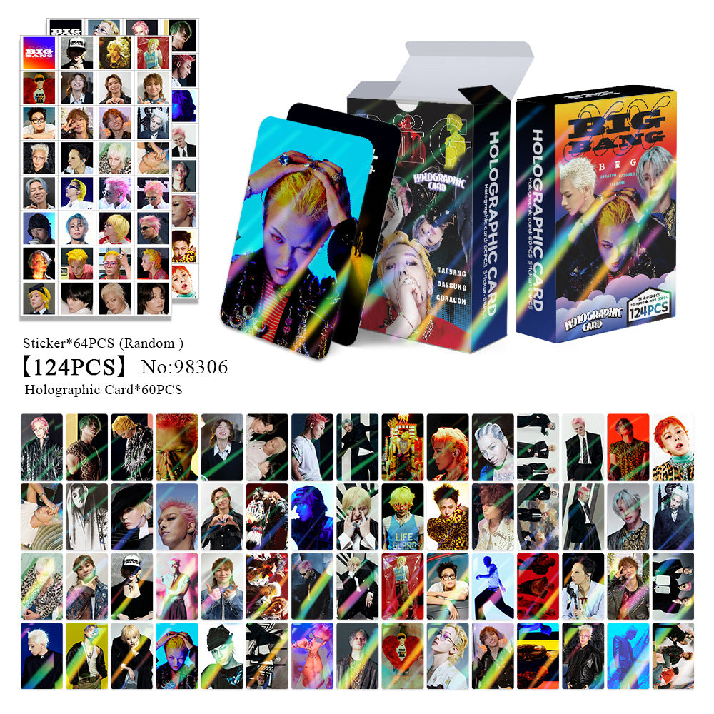 124PCS BB BiiiG Holographic Photo Card Sticker