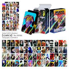 124PCS BB BiiiG Holographic Photo Card Sticker