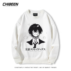 Casual Anime Printed Crew Neck Sweatshirt
