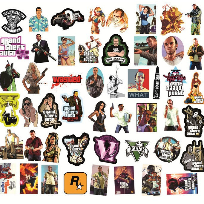 50 GTA Graffiti Stickers