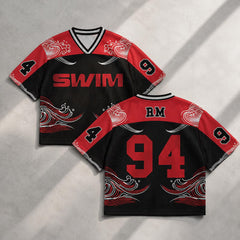BANGTAN SWIM 3D Print Sports Short-sleeved Jersey