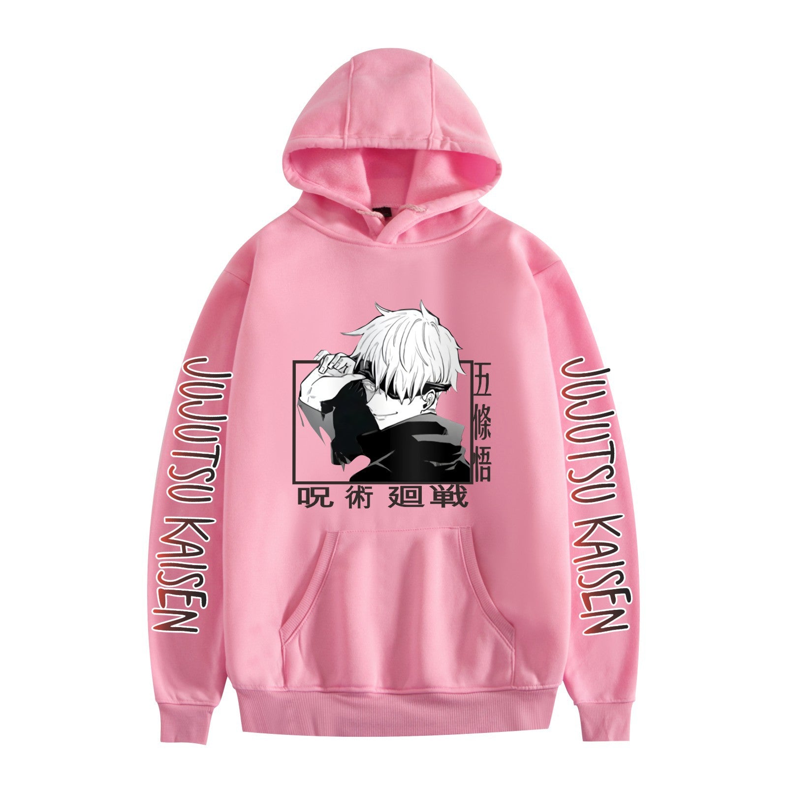 Casual Anime Gojo Printed Pullover Hoodie