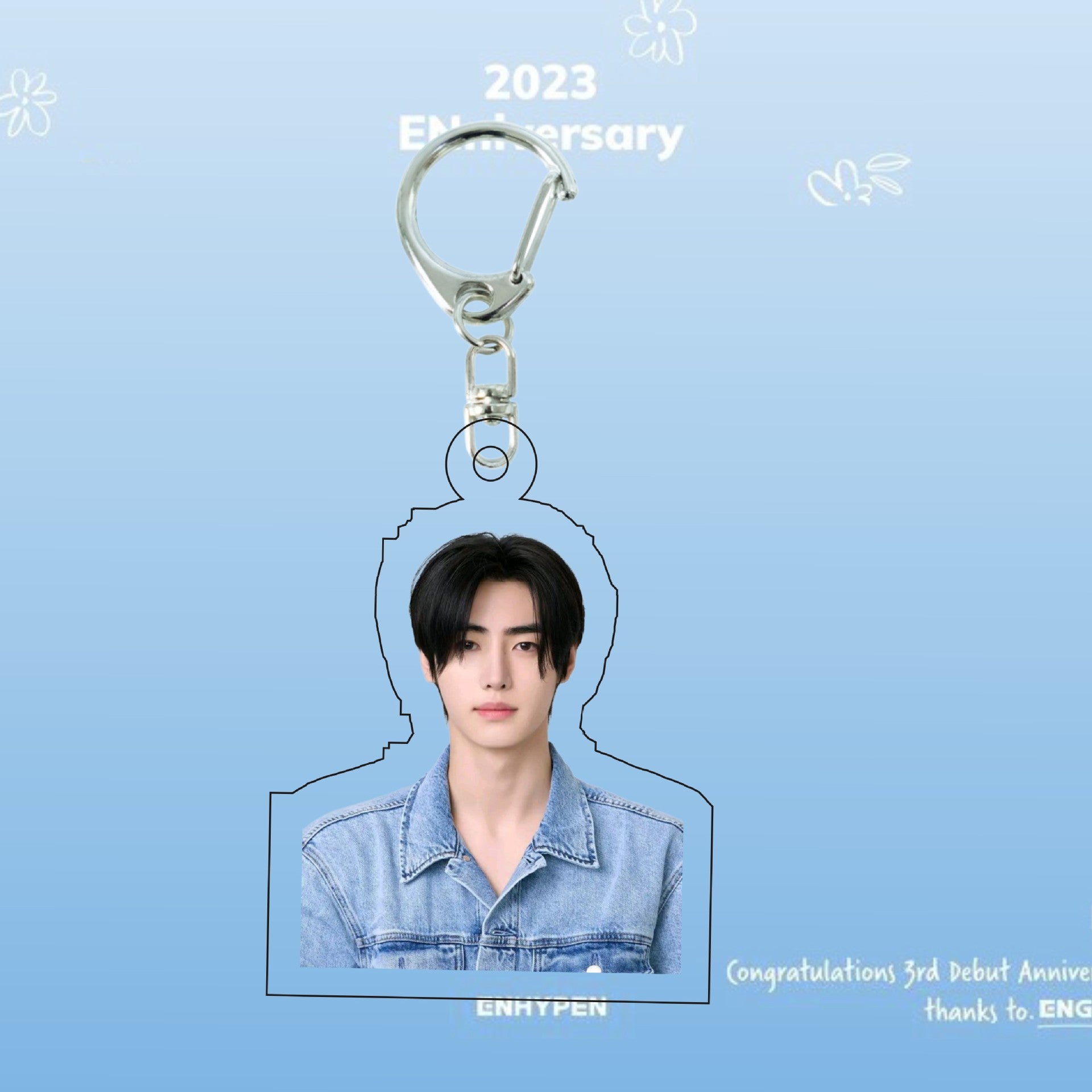 Kpop ID Photo Transparent Acrylic Keychain