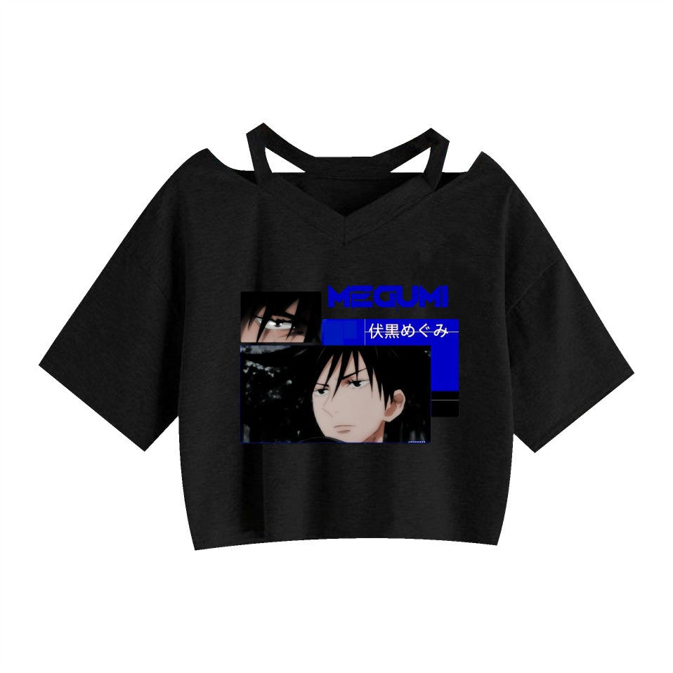 Women's Anime Summer Breathable Crop T-shirt