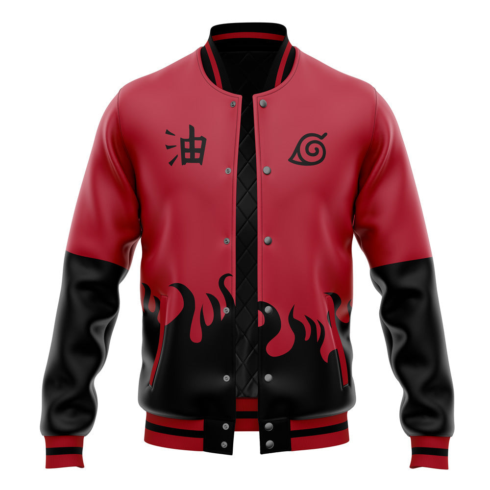 Trendy Anime 3D Printed Baseball Jacket