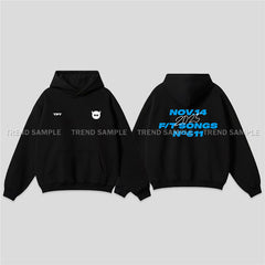 BM TFT LOGO Printed Pullover Hoodie