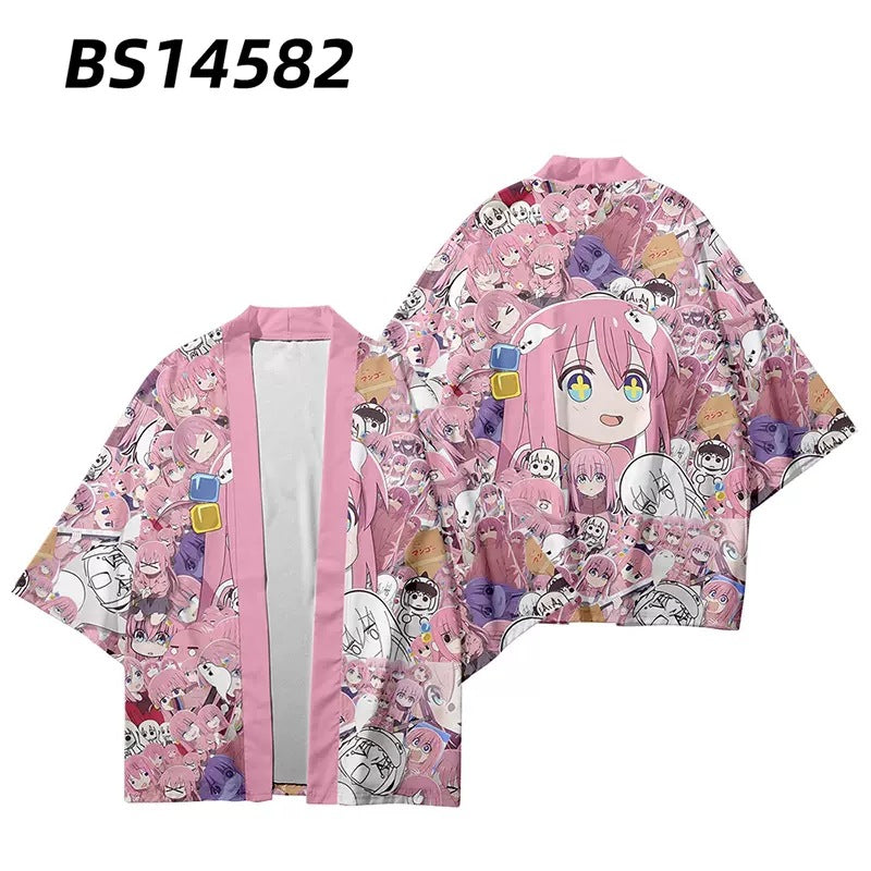 Casual Anime Bocchi Cos Kimono Shirt