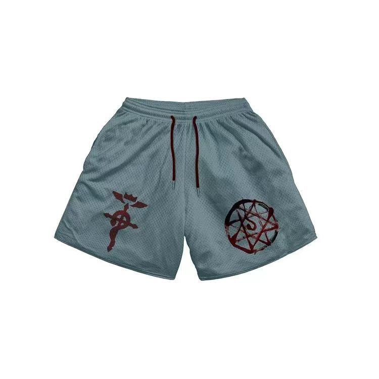 Men's Anime Digital Printed Beach Shorts