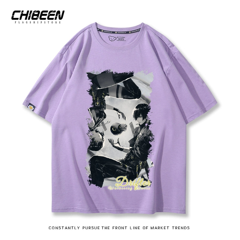 Game Print Short-sleeved Cotton Loose Tee