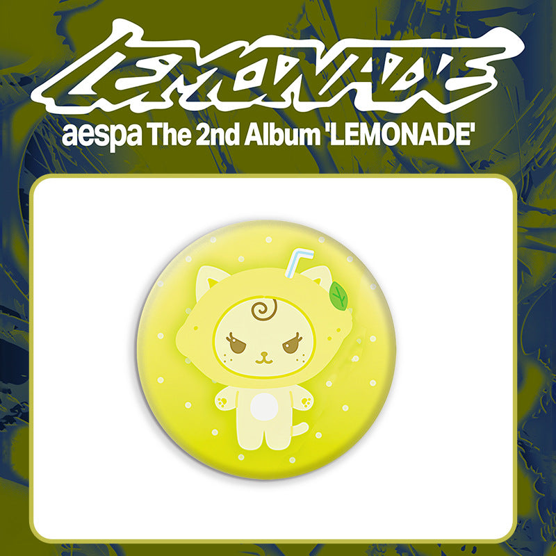 AE "LEMONADE" Cartoon Badge Mirror Keychain