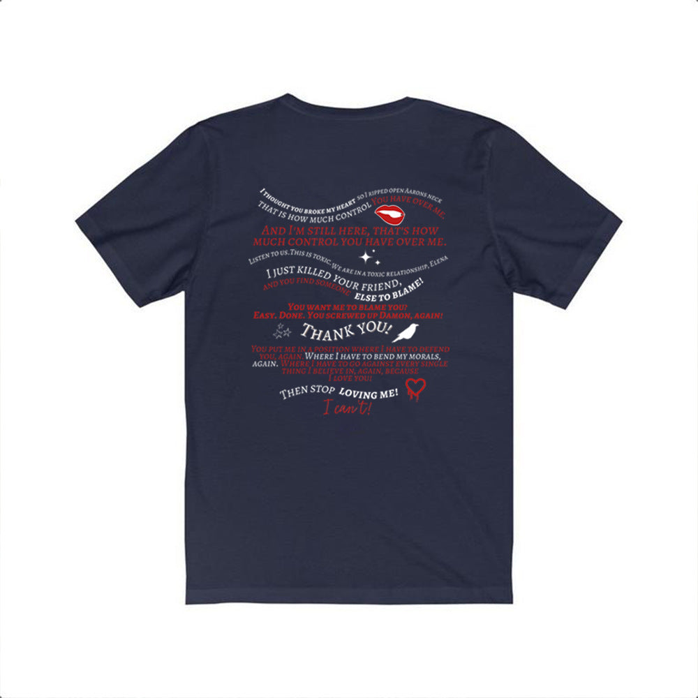 Retro TVD Letter Print Aesthetic T-shirt