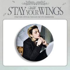 SKZ "STAY WITH YOUR WINGS" Badge Mirror Keychain