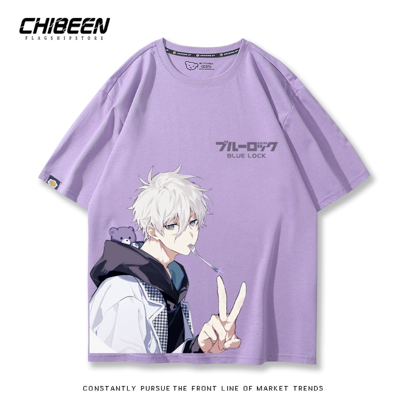 Unisex Anime Print Short-sleeved T-shirt