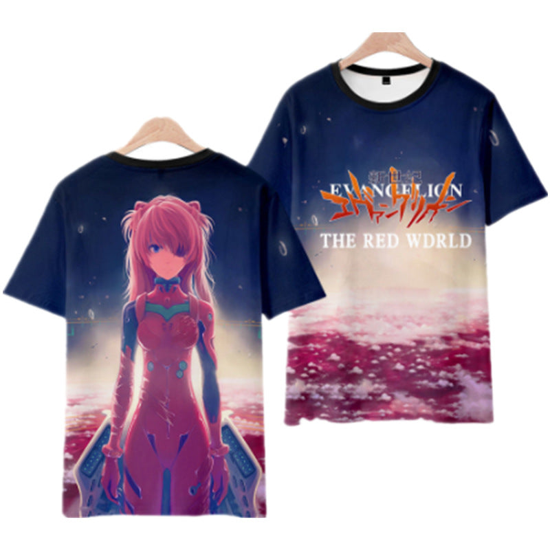 Cool Anime Eva Cosplay Digital Print T-Shirt