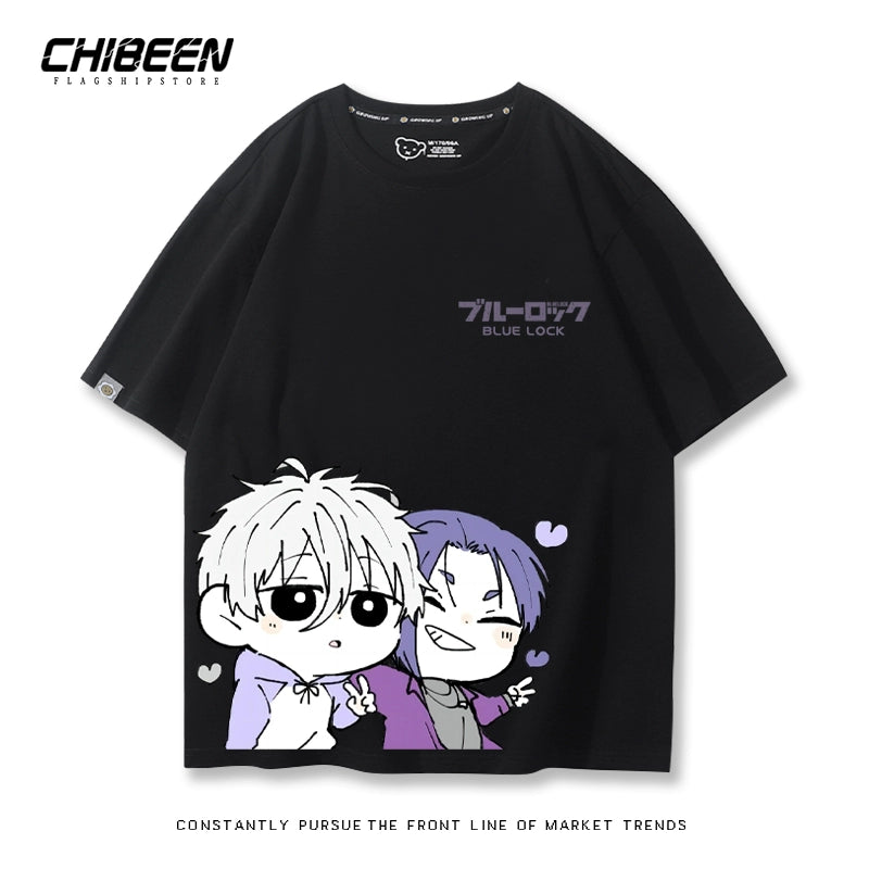 Unisex Anime Print Short-sleeved T-shirt