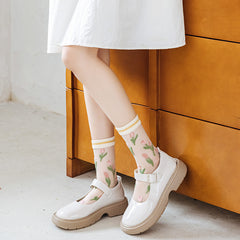 Tulip Medium Tube Silk Socks