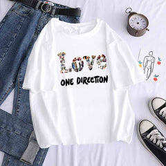 Women's 1D LOVE Crew Neck Short Sleeve T-Shirt