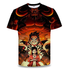 Men's Anime Digital Print Short-sleeved T-shirt