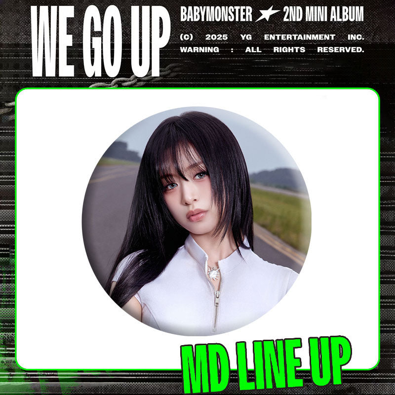 KPOP "WE GO UP" Badge Mirror Keychain Pendant