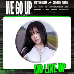 KPOP "WE GO UP" Badge Mirror Keychain Pendant