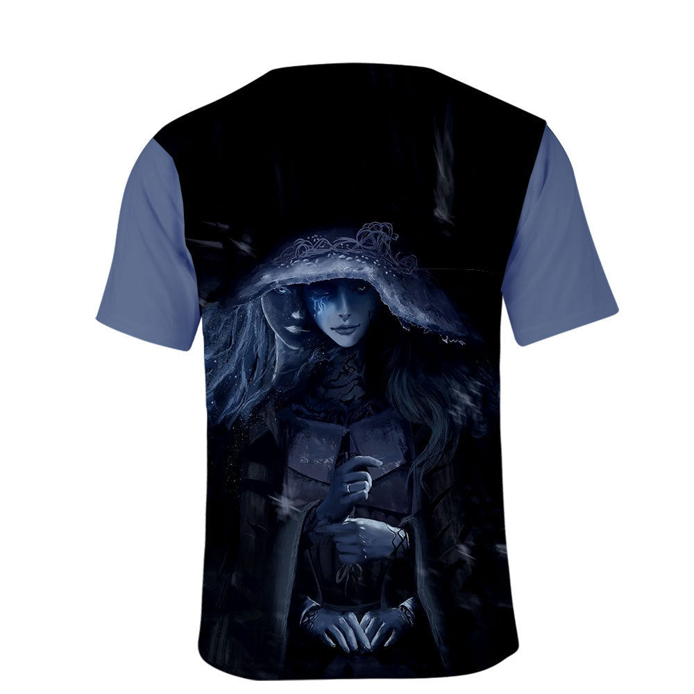 Casual Game Print Short-sleeved Loose T-shirt