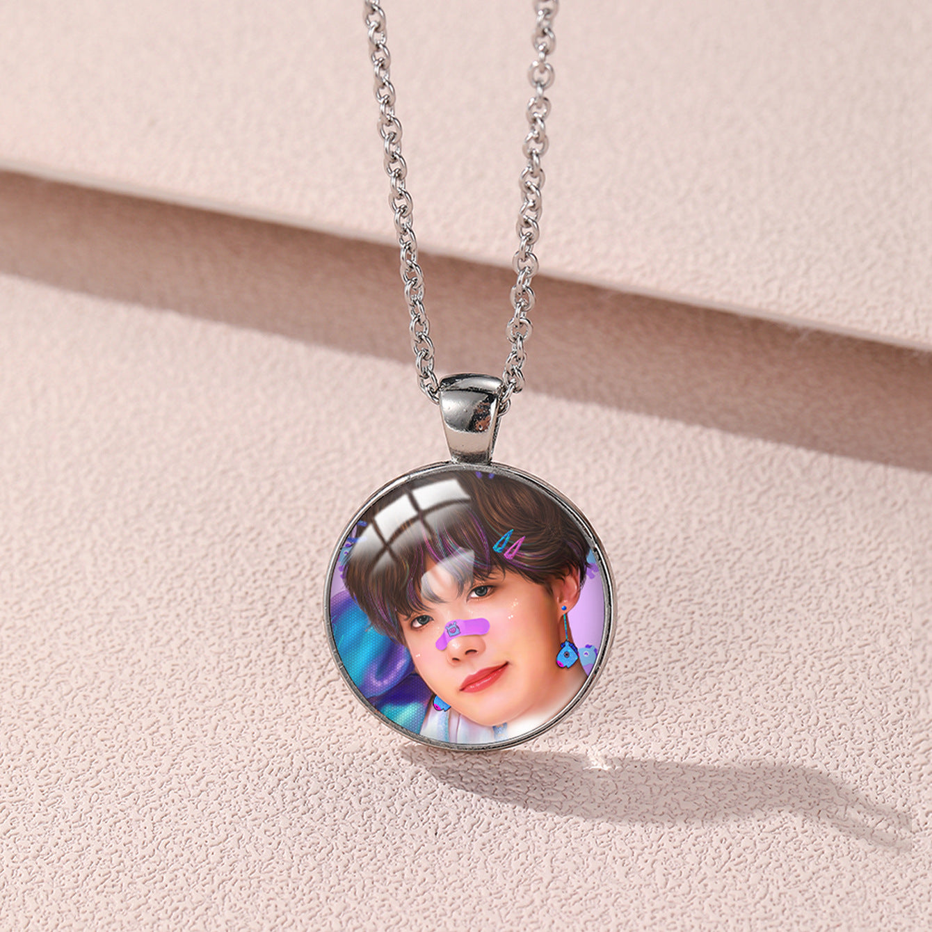 Trendy BTS Round Necklace