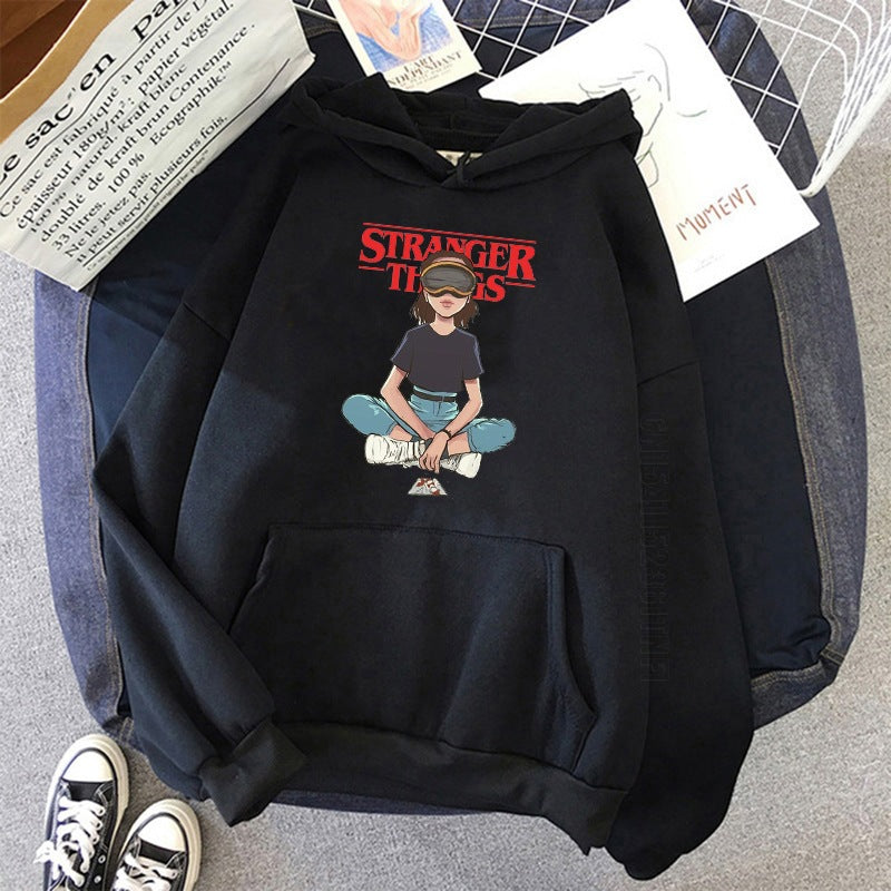 Casual Tv Pattern Printed Pullover Hoodie