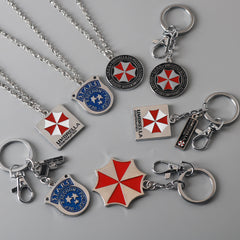 Umbrella Corp Keychain Pendant Necklace