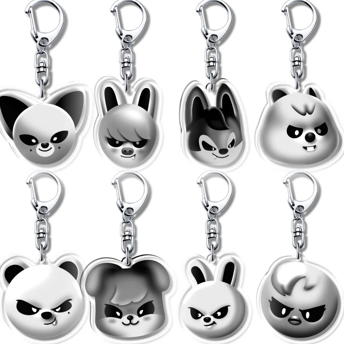 KPOP Cartoon Keychain Pendant Set