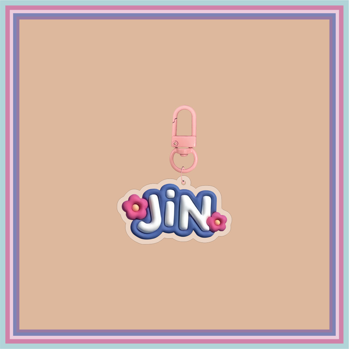 KPOP Name Acrylic Keychain Pendant